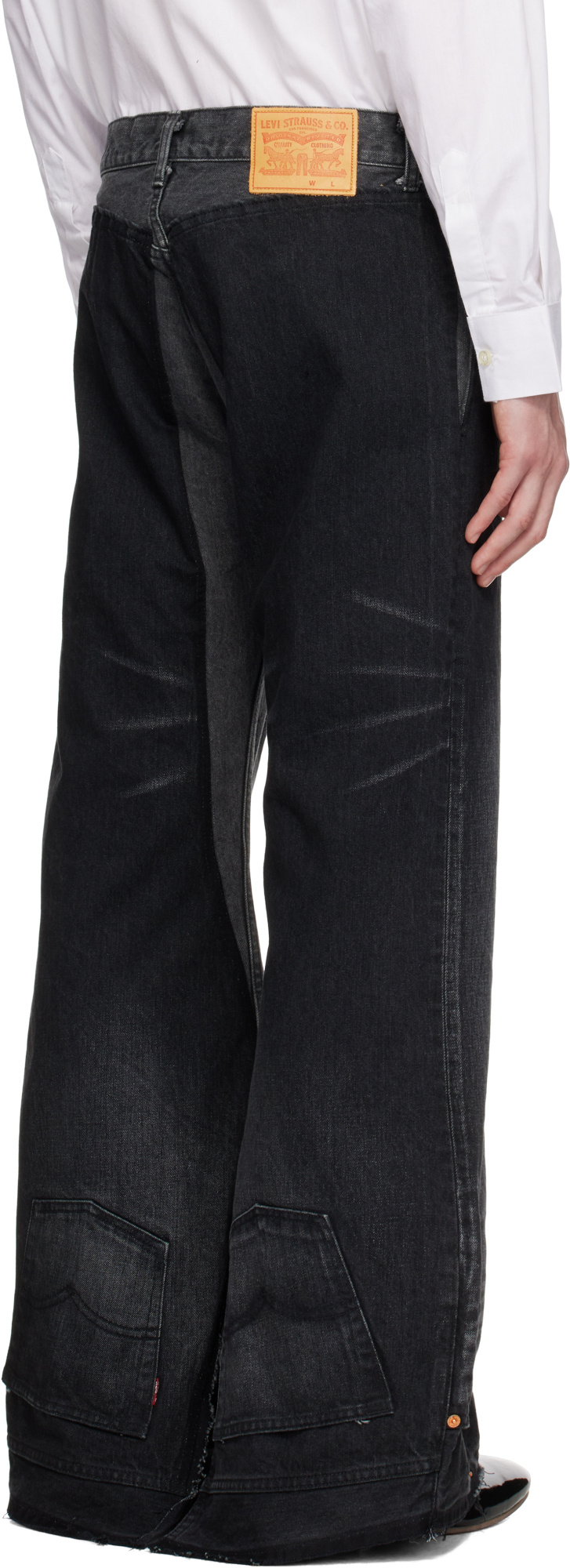 Junya Watanabe Black Levi's Edition Garment Treated W Name Jeans