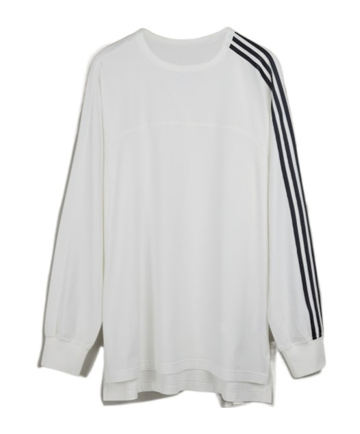 Y-3 3-stripes L/s T-shirt In White