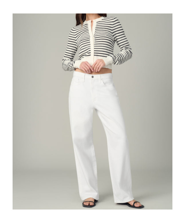Shop Joe's Jeans Denim Trousers With Belt Loops In White