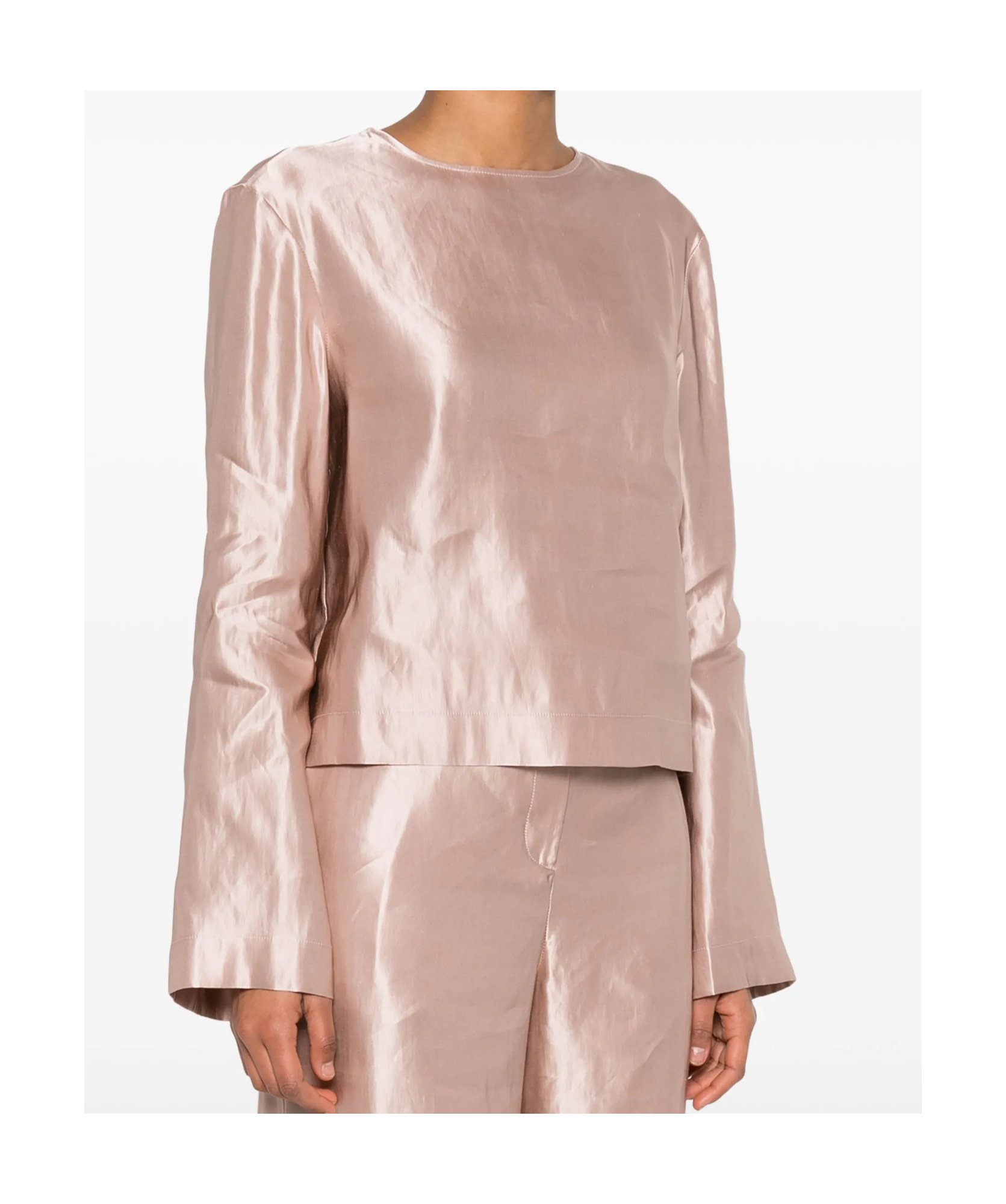 Shop Loulou Studio Long-sleeved Blouse In Pink