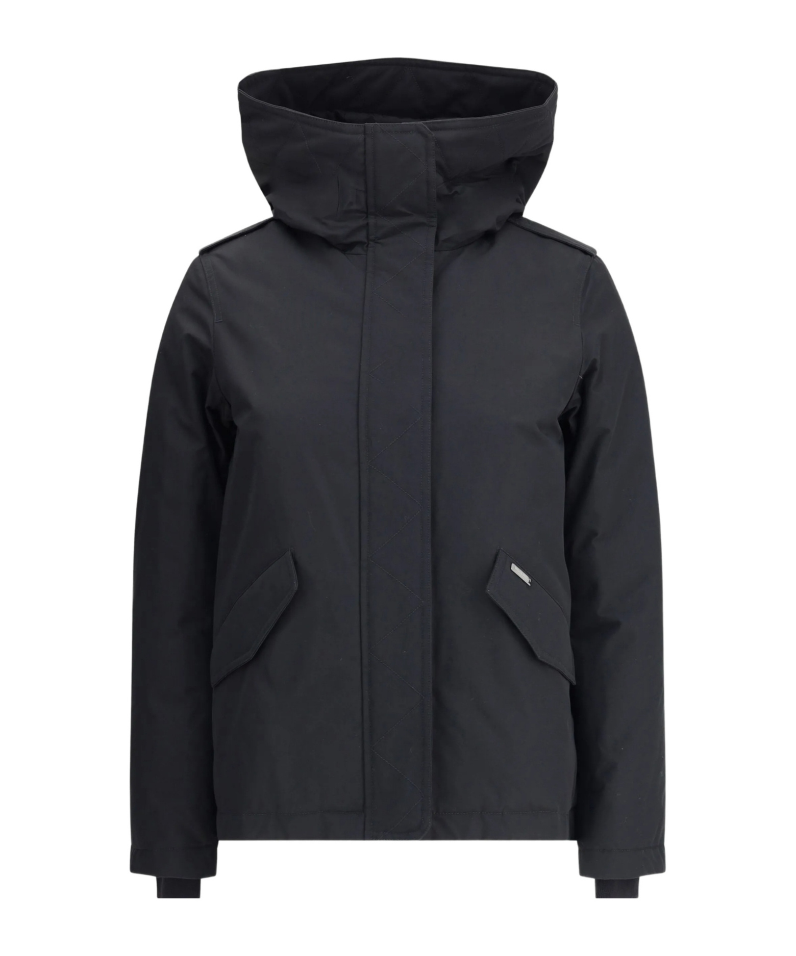 Woolrich Military Inspired Hooded Jacket In Blue