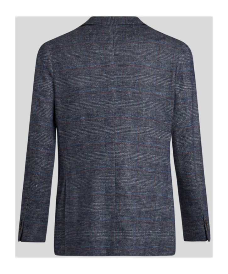 Etro Single-breasted Checked Blazer In Black