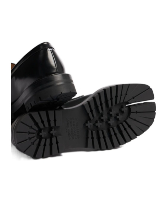 Maison Margiela Tabi Split-toe Glossed-leather Loafers