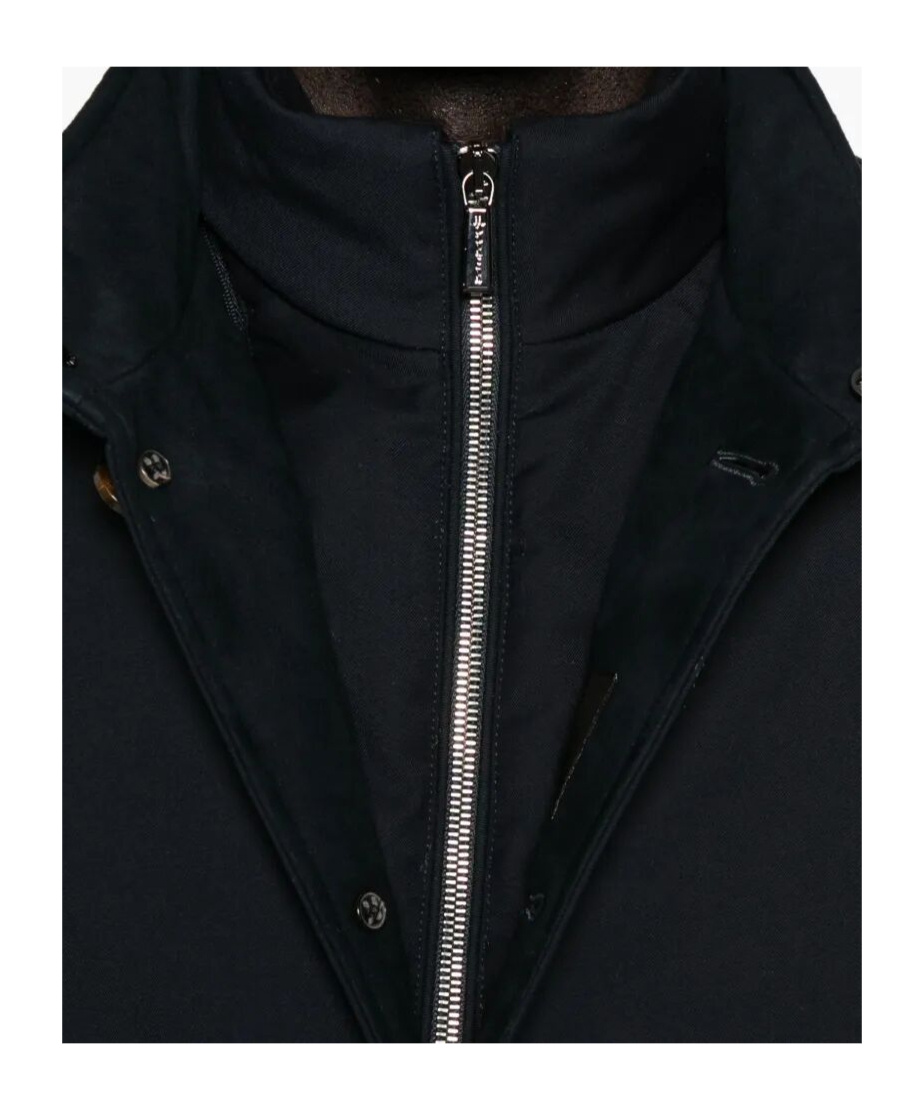 Moorer Button-fastening Bomber Jacket In Black
