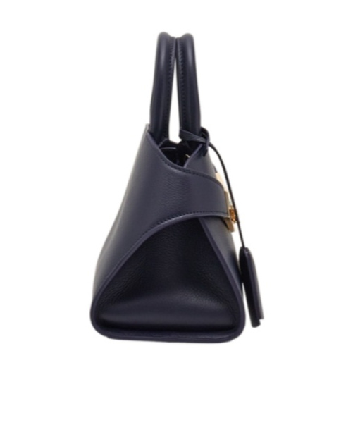 Ferragamo Logo-print Leather Tote Bag In Blue