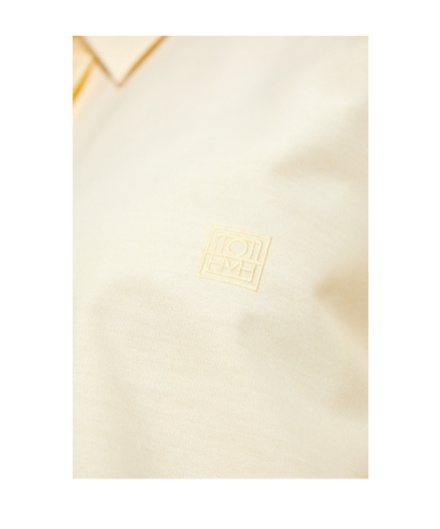 Totême Logo-embroidered Organic Cotton Shirt In White