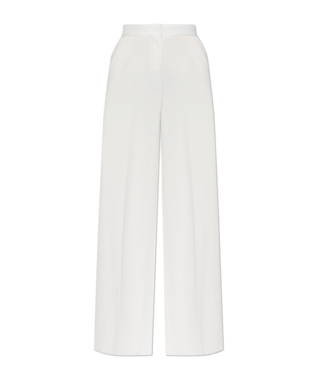 Max Mara Straight-leg Wool Trousers With High Waist In White