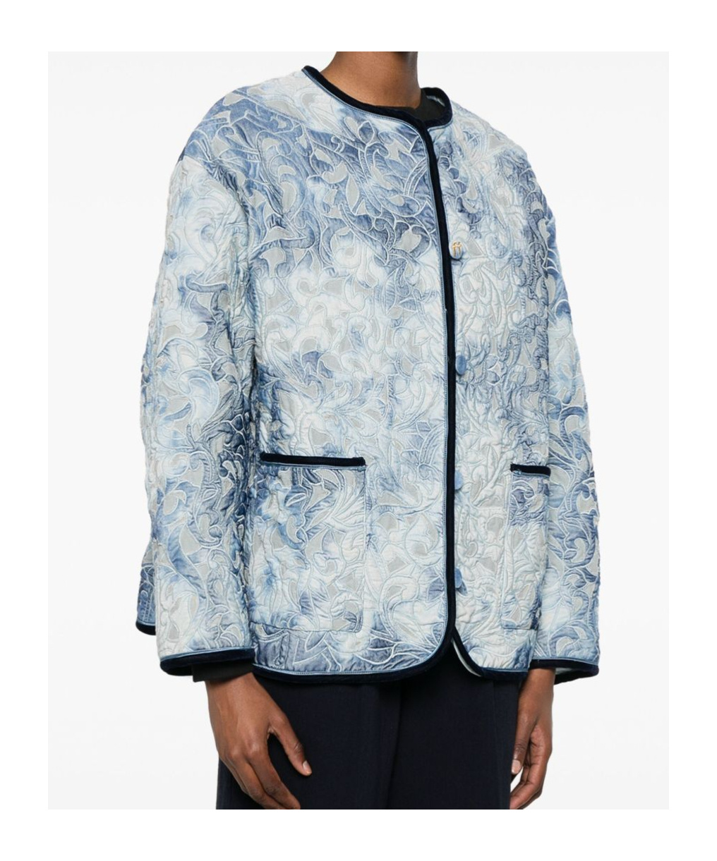 Forte Forte Floral Pattern Cotton Jacket Featuring Pockets In Multi