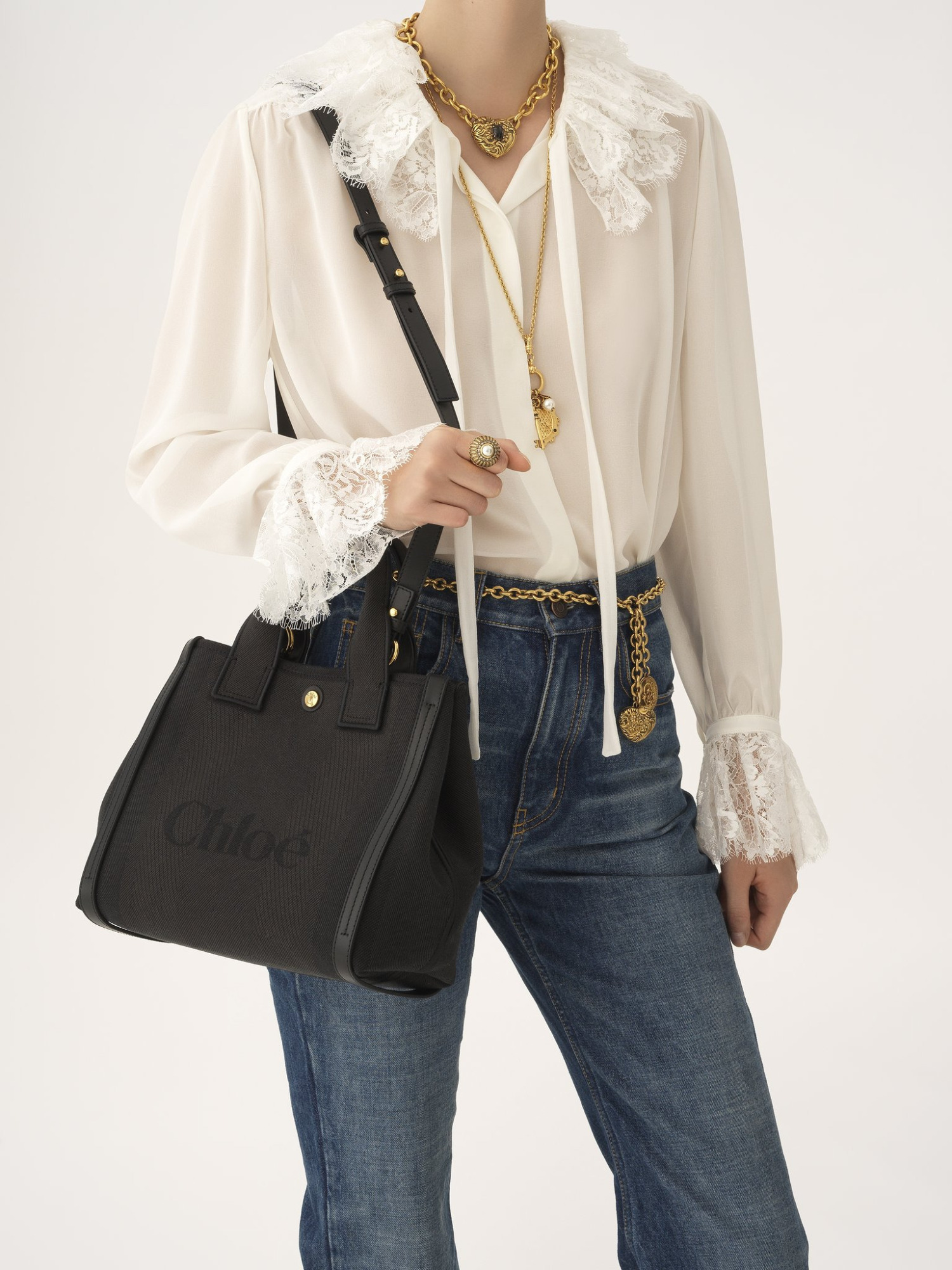 Chloé Chloe Carry Small Tote In Black