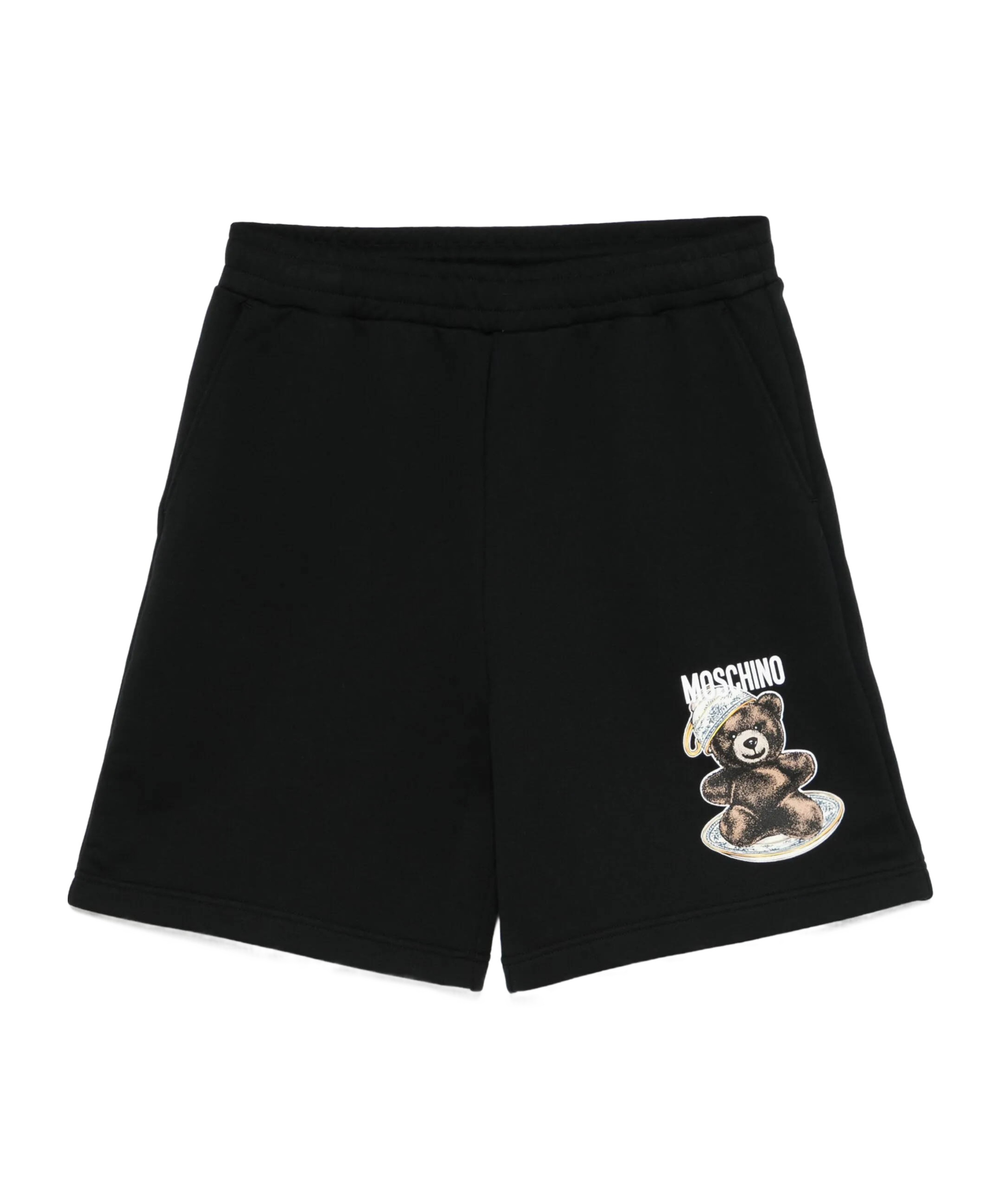 Moschino Graphic Teddy Bear Knee Length Shorts In Black