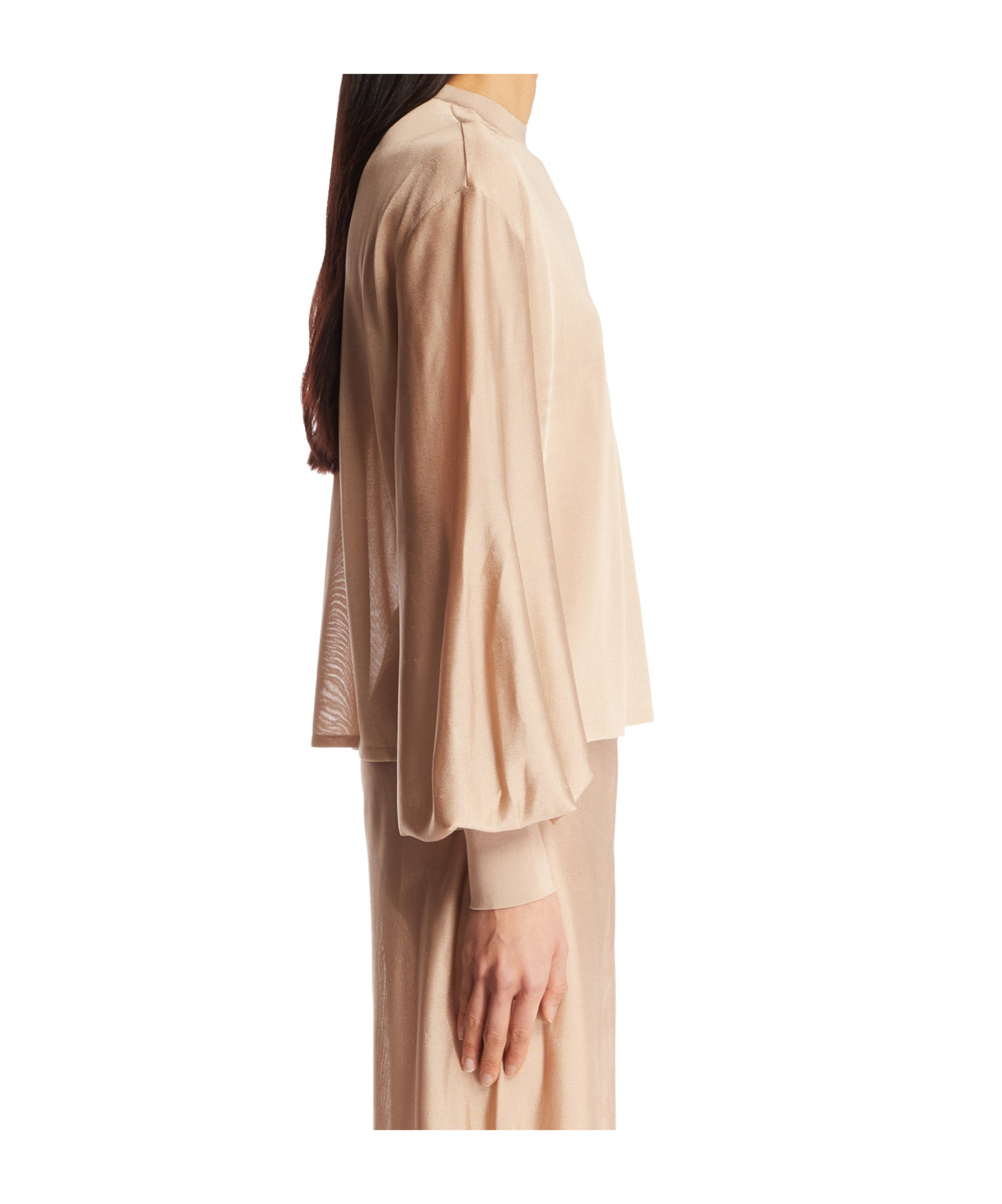 Alaïa Long-sleeved Sweater In Neutral