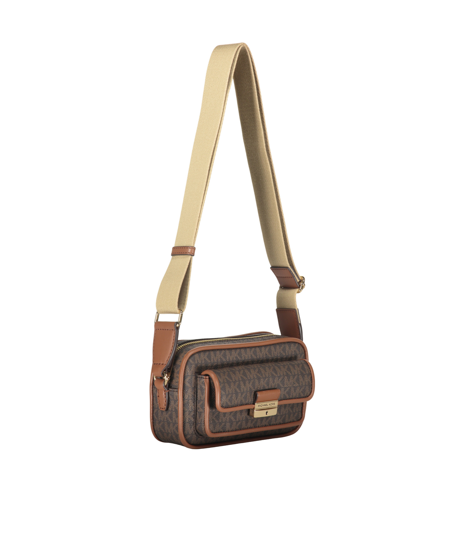 Michael Kors Bradshaw Extra-small Metallic Signature Logo Camera Crossbody Bag