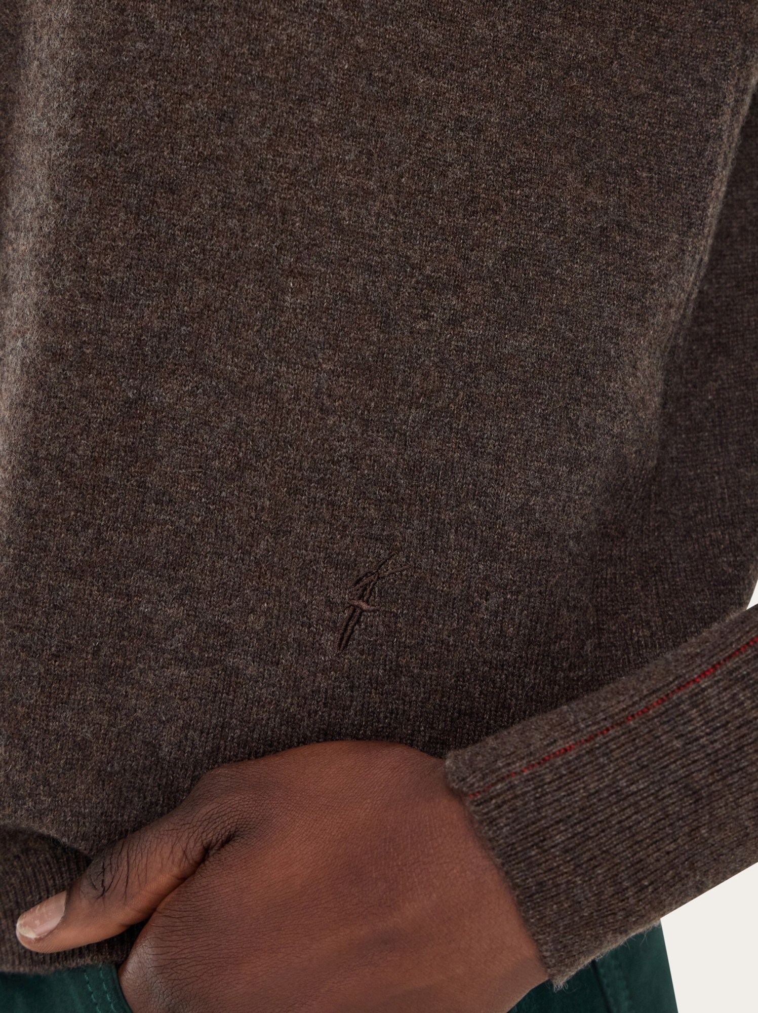 Ferragamo Crew Neck Wool Blend Cardigan