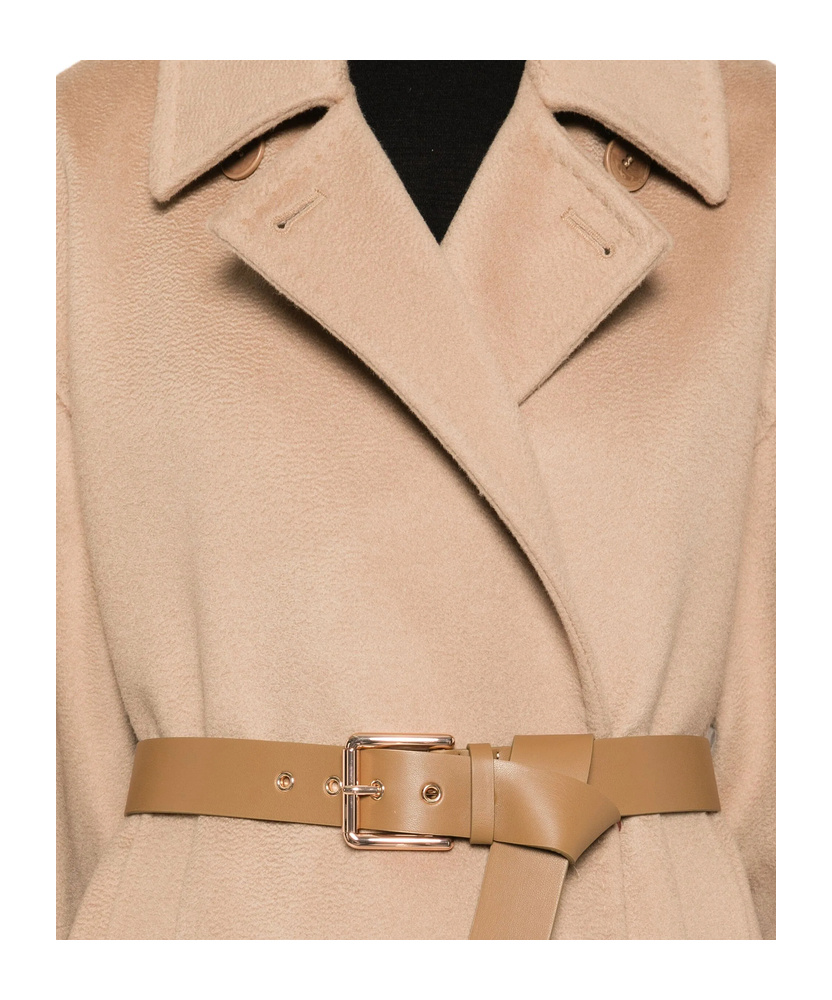 Max Mara Long-sleeved Coat In Brown