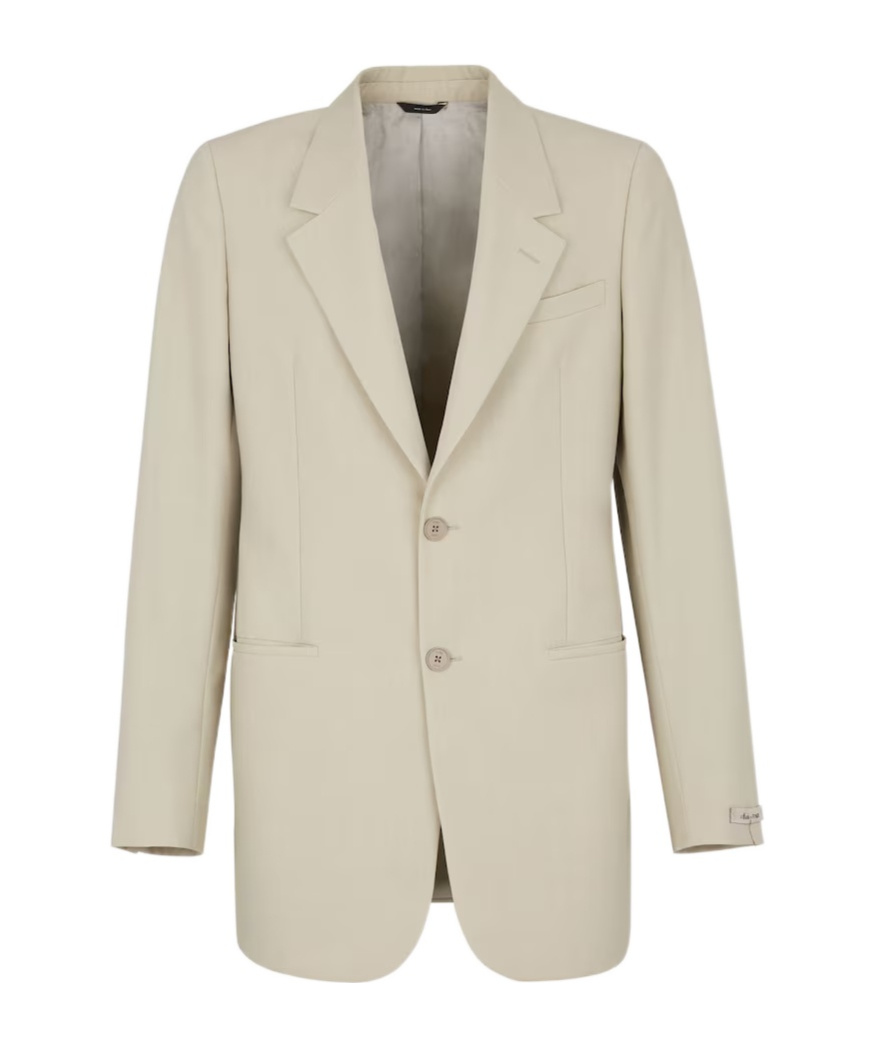 Fendi Men Single-breasted Blazer In Nude
