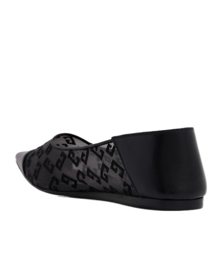 Givenchy Mesh Pointed Ballerina Shoes In Black