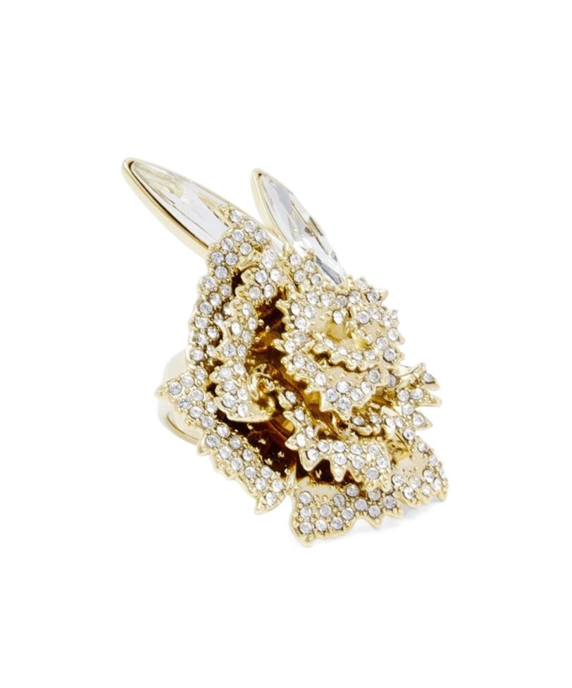 Alexander Mcqueen Women's Carnation Ring In Pale Gold In Gold