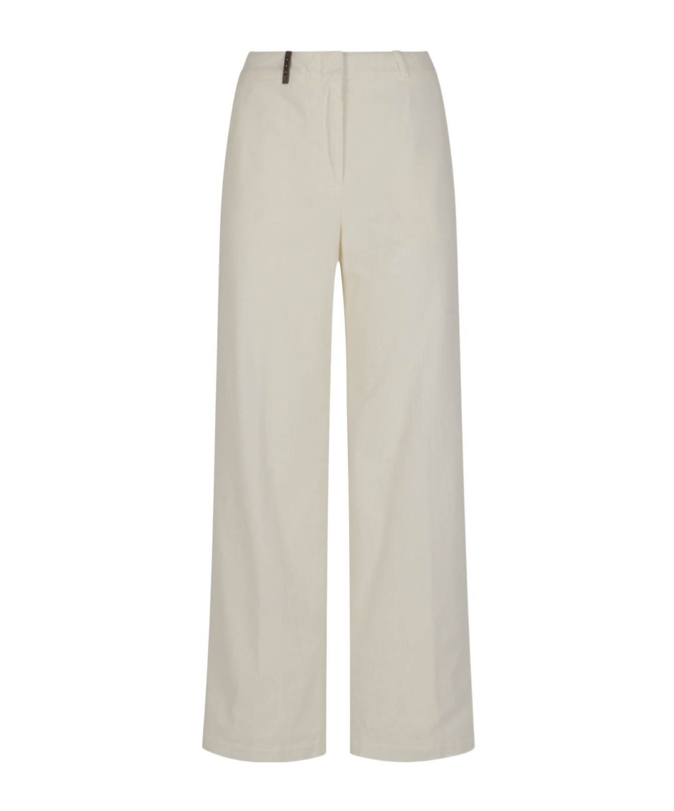Peserico Pleat-detail Cropped Trousers In White