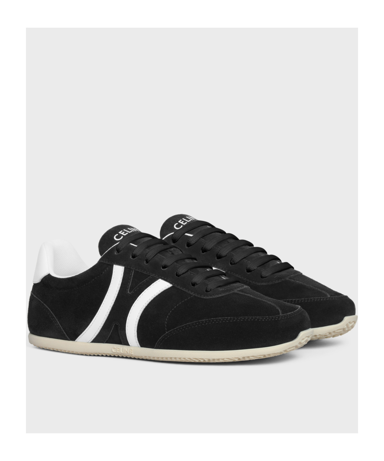 Celine Round-head Sneakers In Black