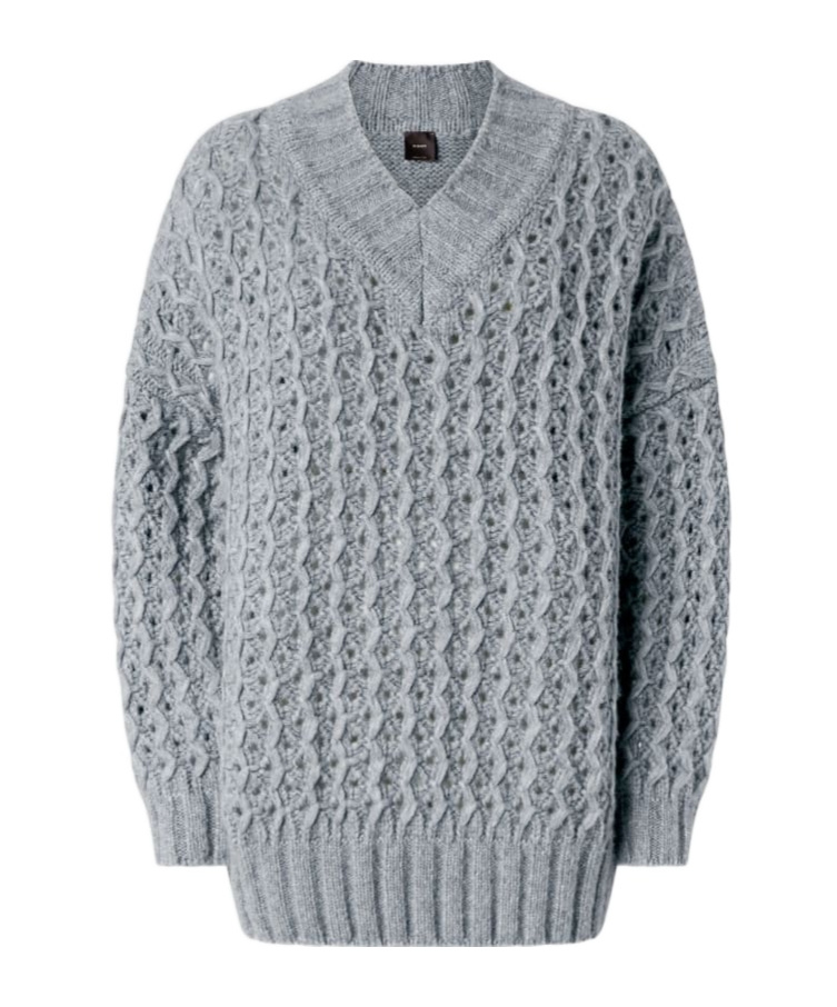 Pinko Devon Rex Sweater In Gray
