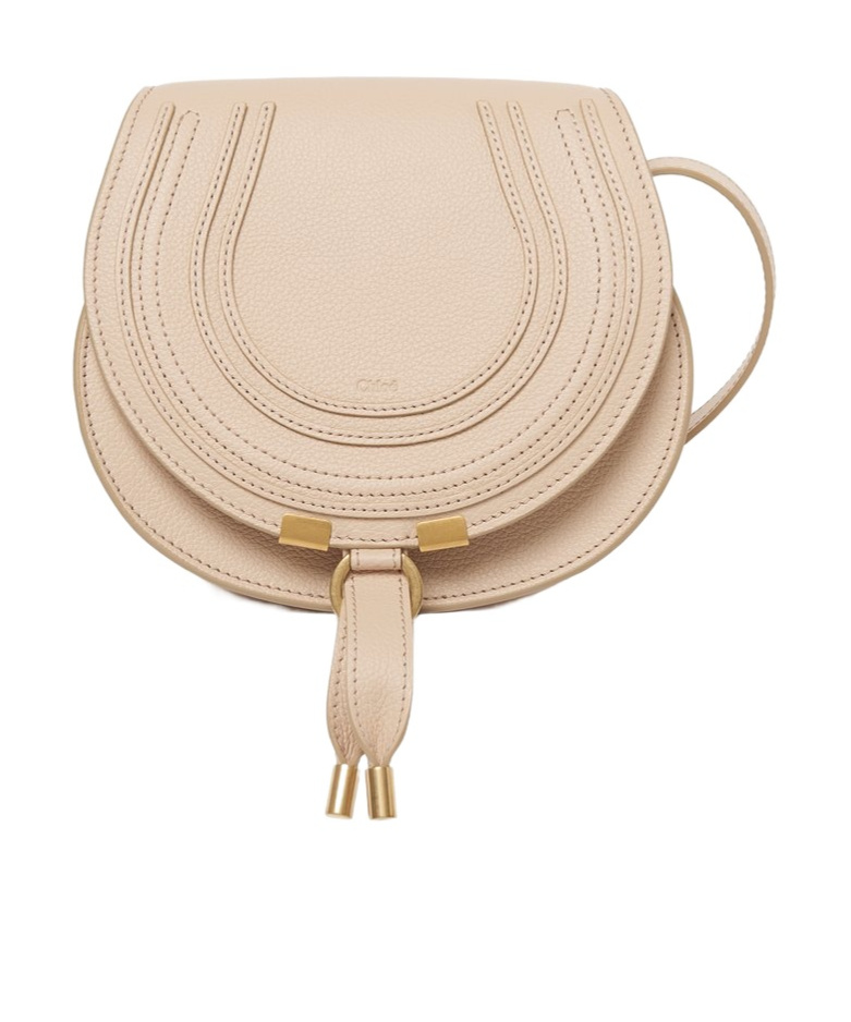 Chloé Marcie Leather Crossbody Bag In Nude