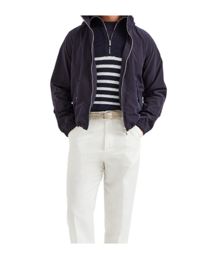 Brunello Cucinelli Water-resistant Jacket In Navy Blue