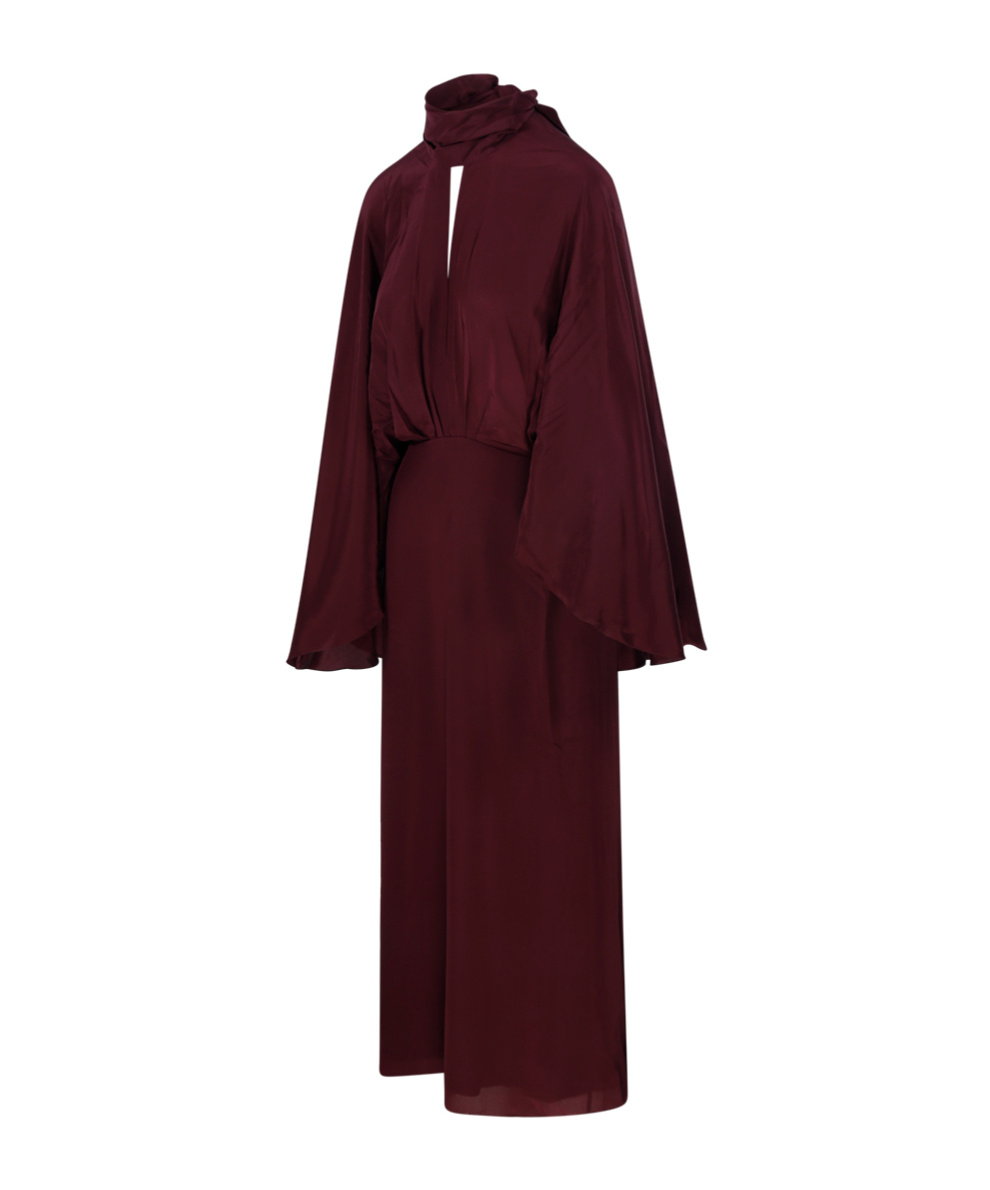Johanna Ortiz Wine Parajes Lejanos Ankle Dress In Brown
