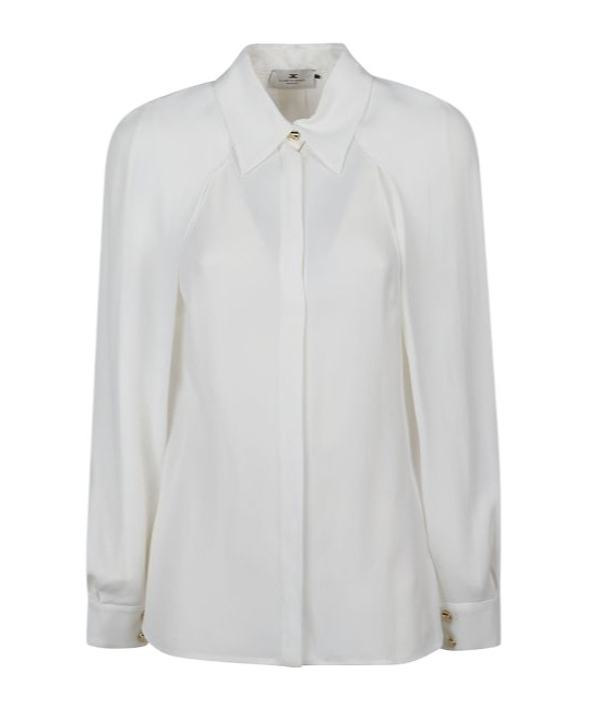 Elisabetta Franchi Loose Fit Blouse In White