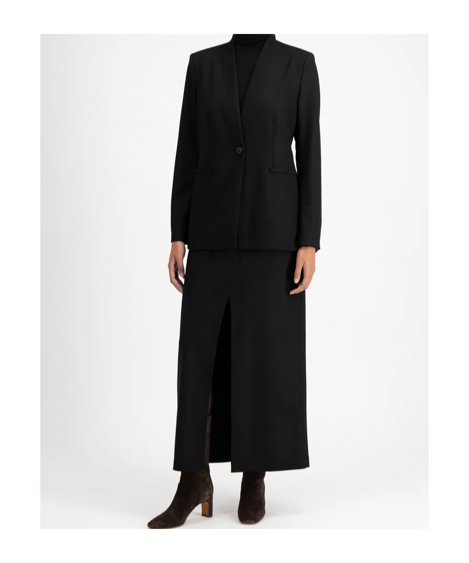 Harris Wharf London Single-breasted Merino-wool Blazer In Black