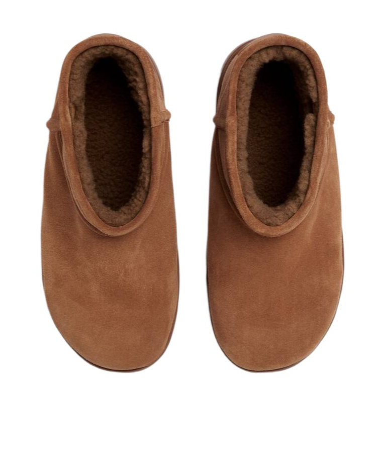 Bottega Veneta Snap Genuine Shearling Bootie In Brown