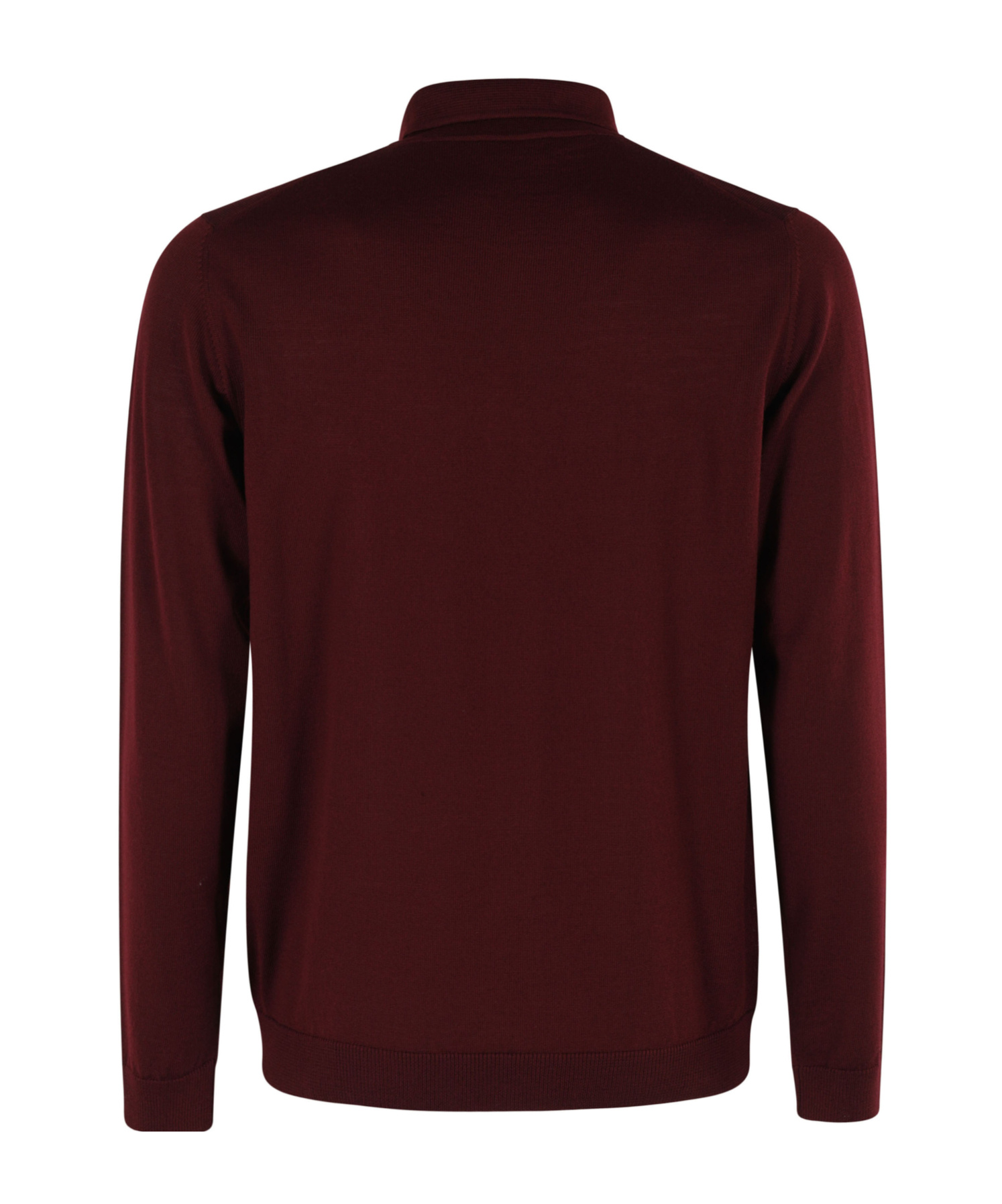 Roberto Collina Long Sleeve Ribbed Polo Shirt In Brown