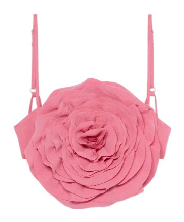 Blumarine Rose Effect Gabardine Sling In Pink