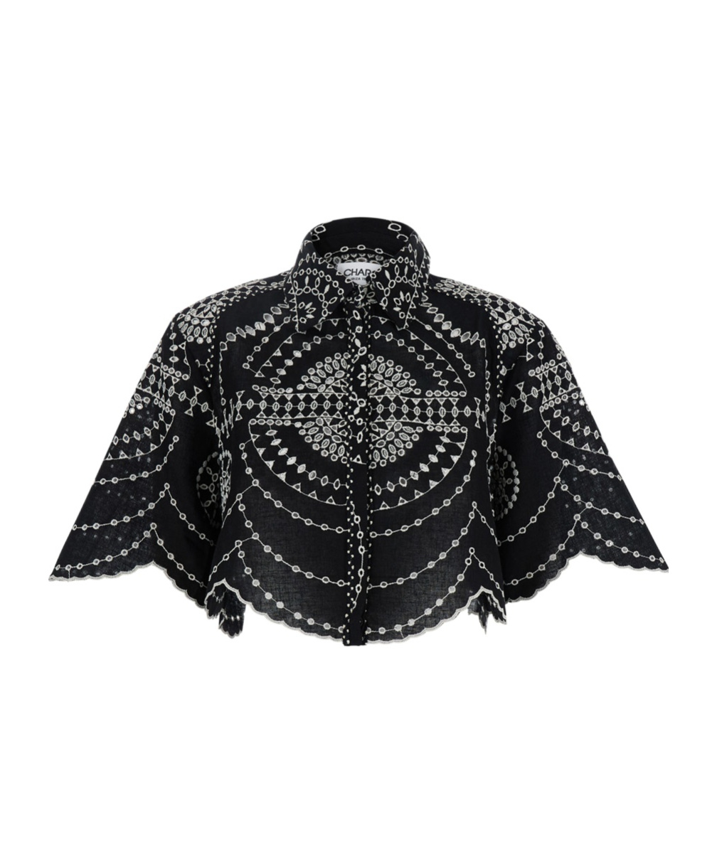 Charo Ruiz Short-sleeved Blouse In Black