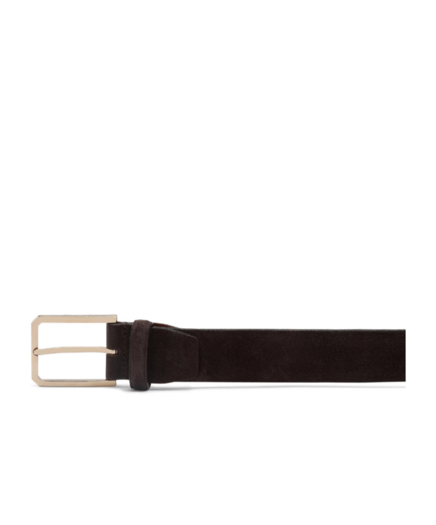 Santoni Adjustable Waist Belt In Black