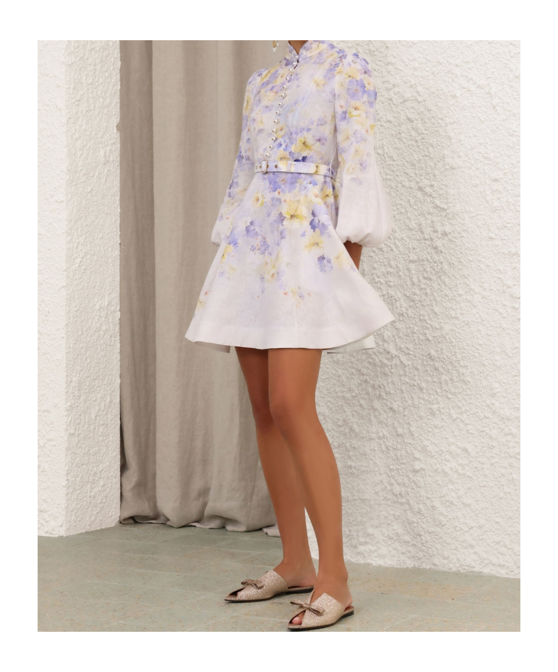 ZIMMERMANN ZIMMERMANN CRUSH BUTTONED MINI DRESS