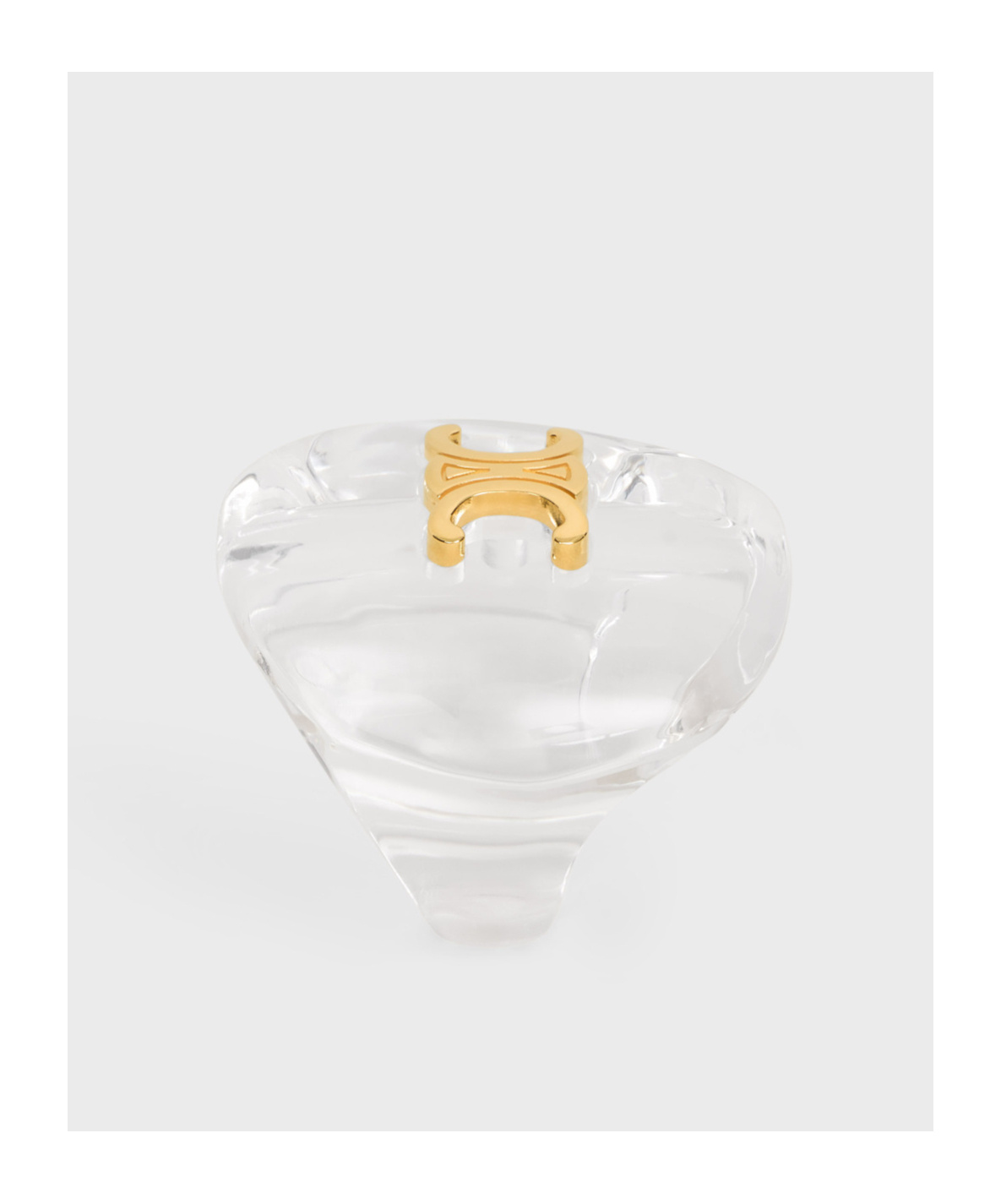 Celine Logo Ring In White
