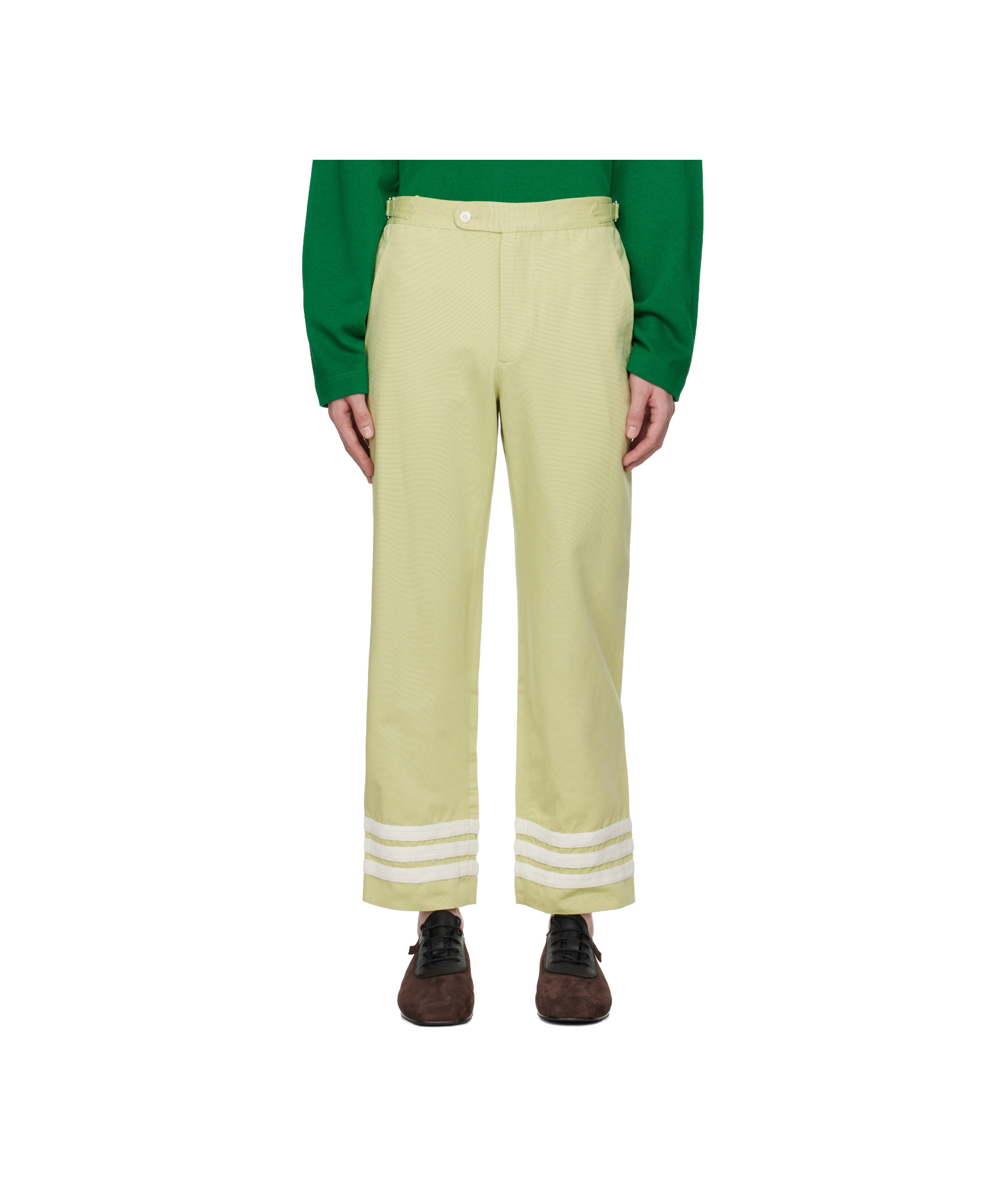 Bode Green Tri-stripe Trousers