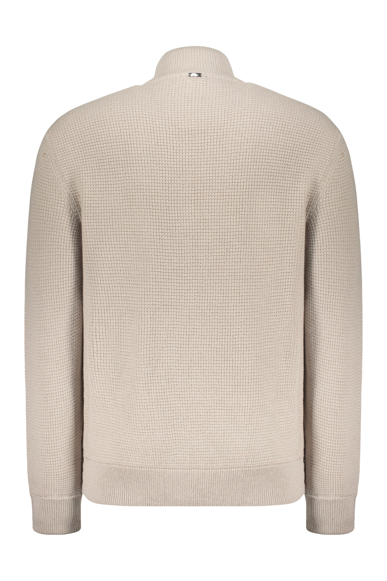 Herno Padded-panel Knitted Jacket In Gray