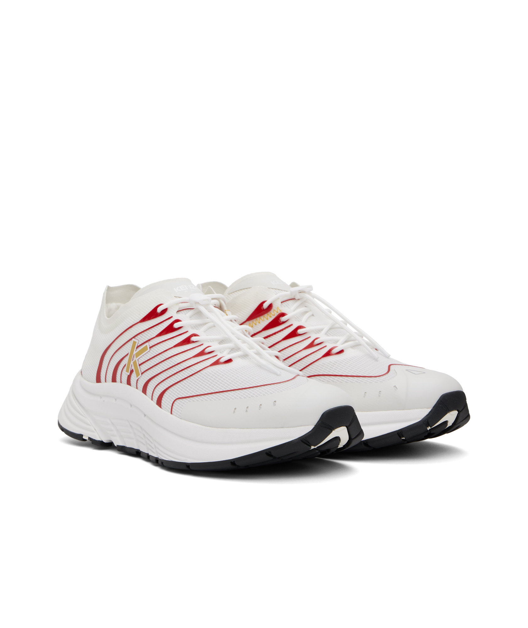 Kenzo Low Top Sneakers Mesh Upper In White