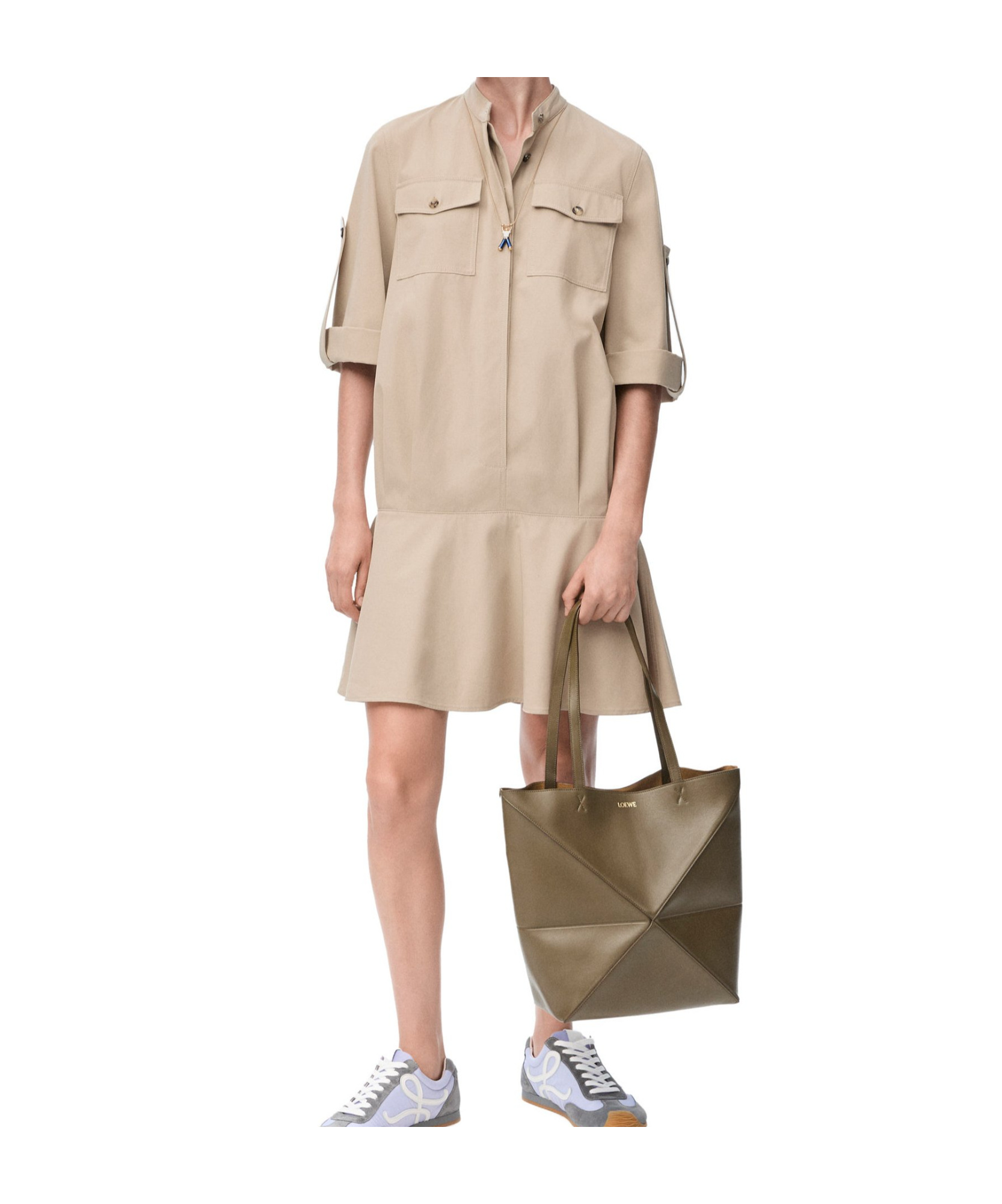 Loewe Pocket Dress In Nude