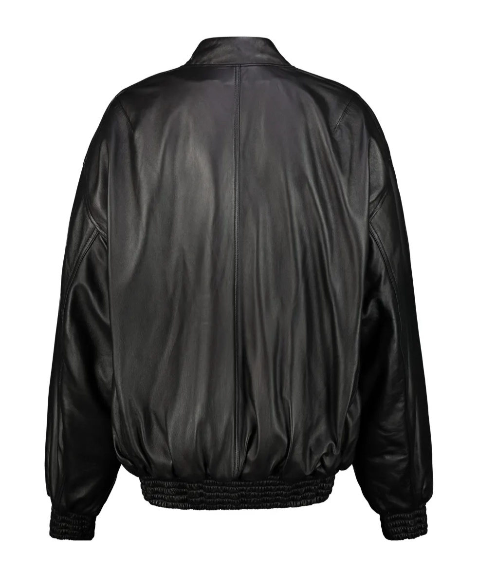 WARDROBE.NYC ZIPPERED LONG-SLEEVED LEATHER JACKET