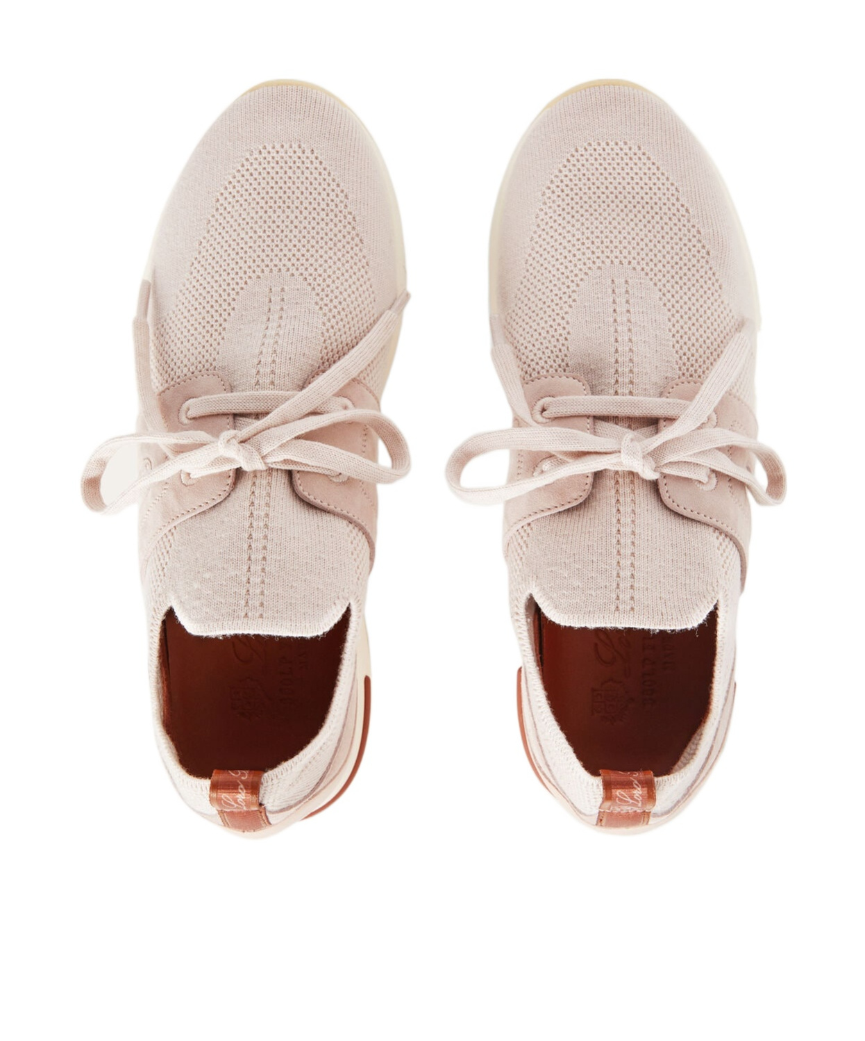 Loro Piana Wool Knitted Low-cut Casual Shoes In Nude