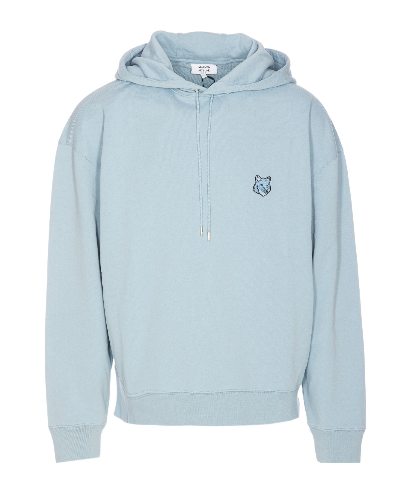 Maison Kitsuné Bold Fox Head Hooded Sweatshirt In Blue