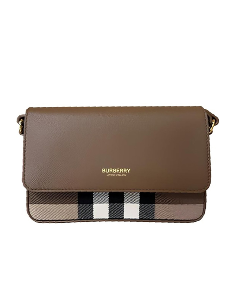 Burberry Lettering Colorblock Shoulder Bag