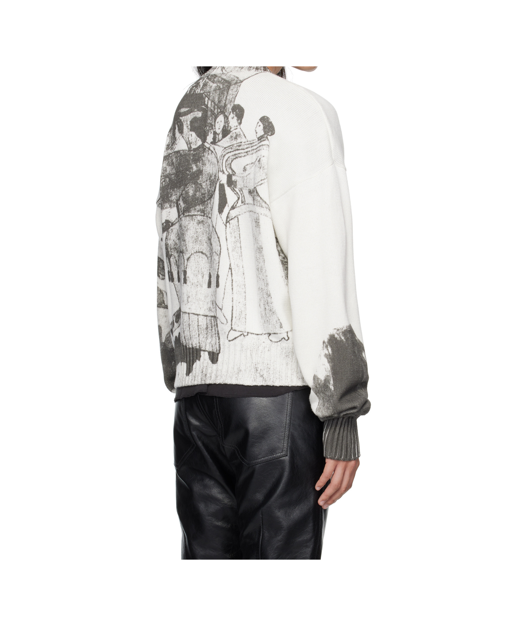 Enfants Riches Deprimes The Ballroom Dance Knitted Sweater In White
