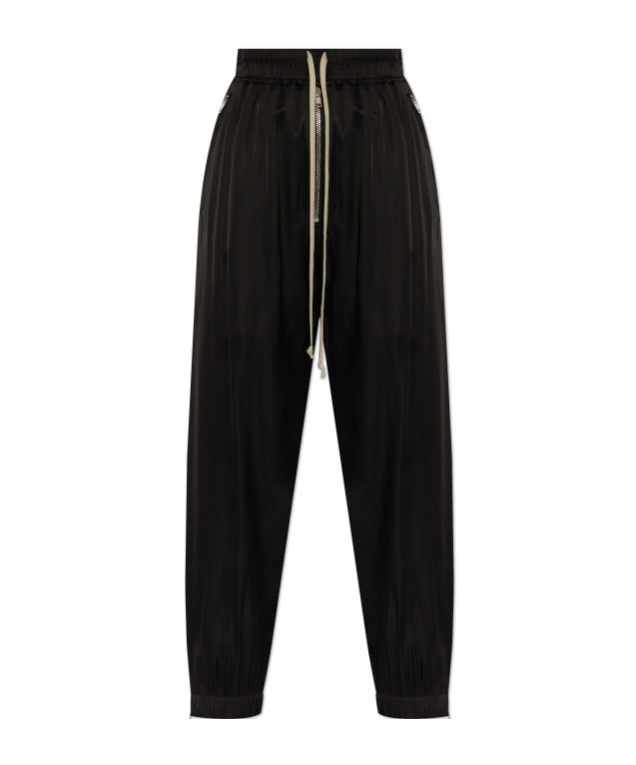 Rick Owens Relaxed Fit Trousers With Tapered Cuffs In Black