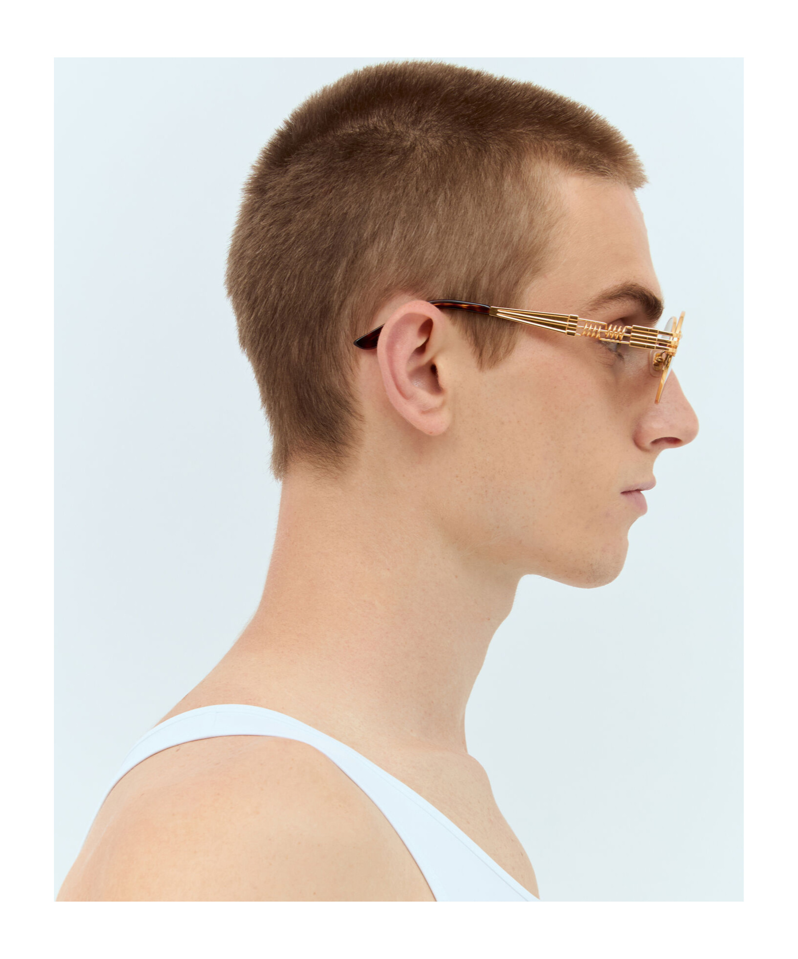 Jean Paul Gaultier X Karim Benzema Round-frame Sunglasses In Nude