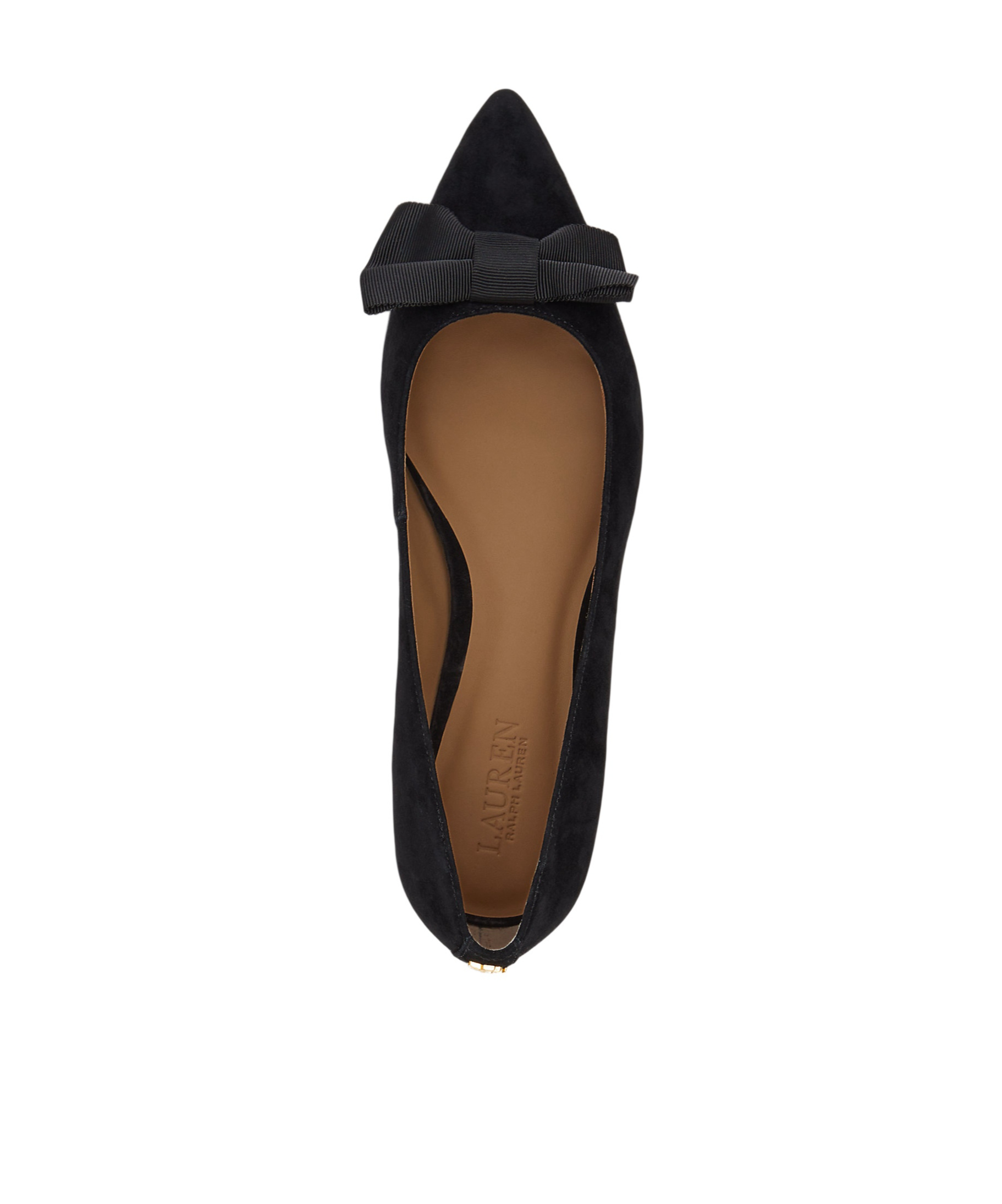Polo Ralph Lauren Pointed Ballet Shoes In Black