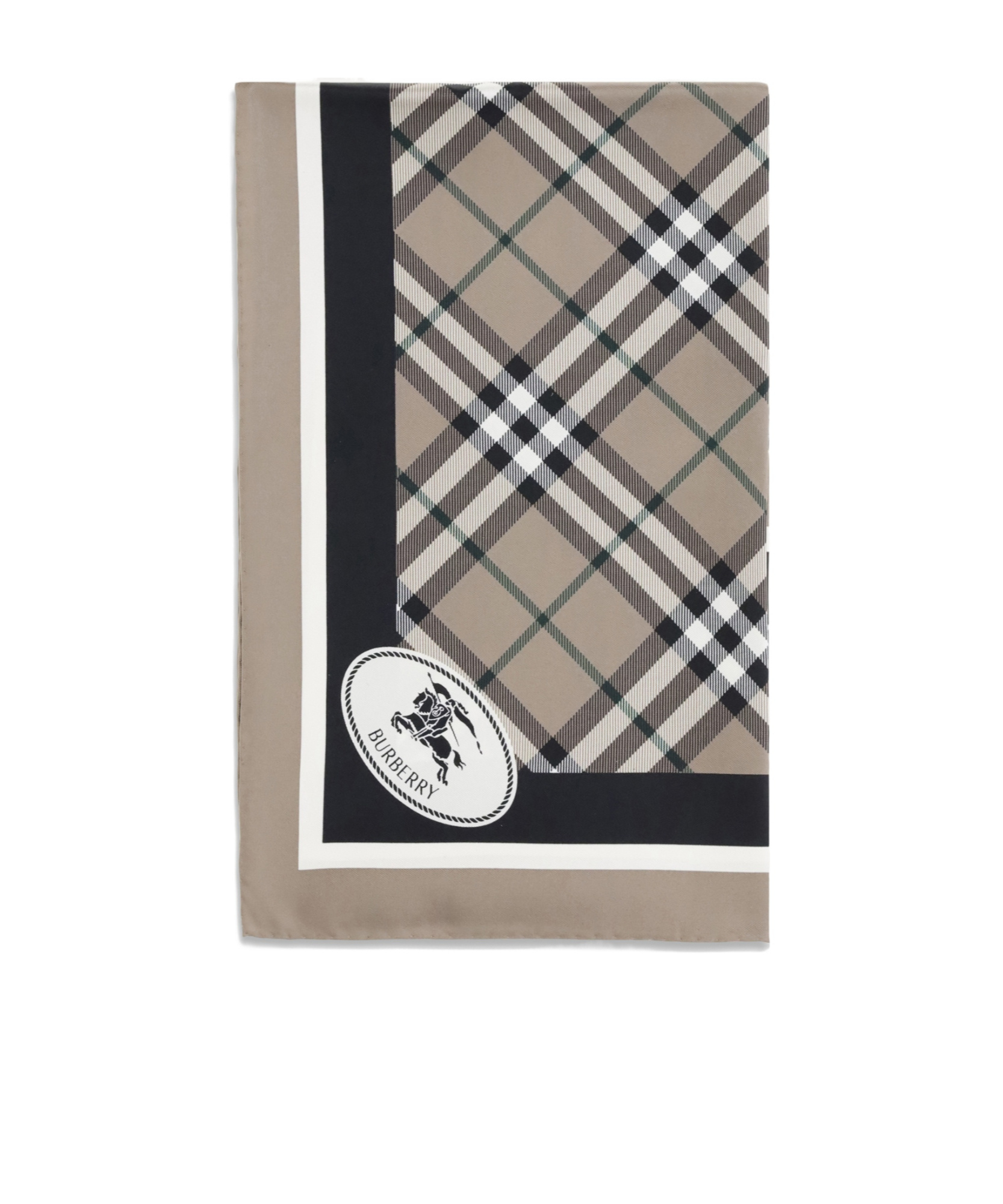 Burberry Men Silk Scarf In Brown