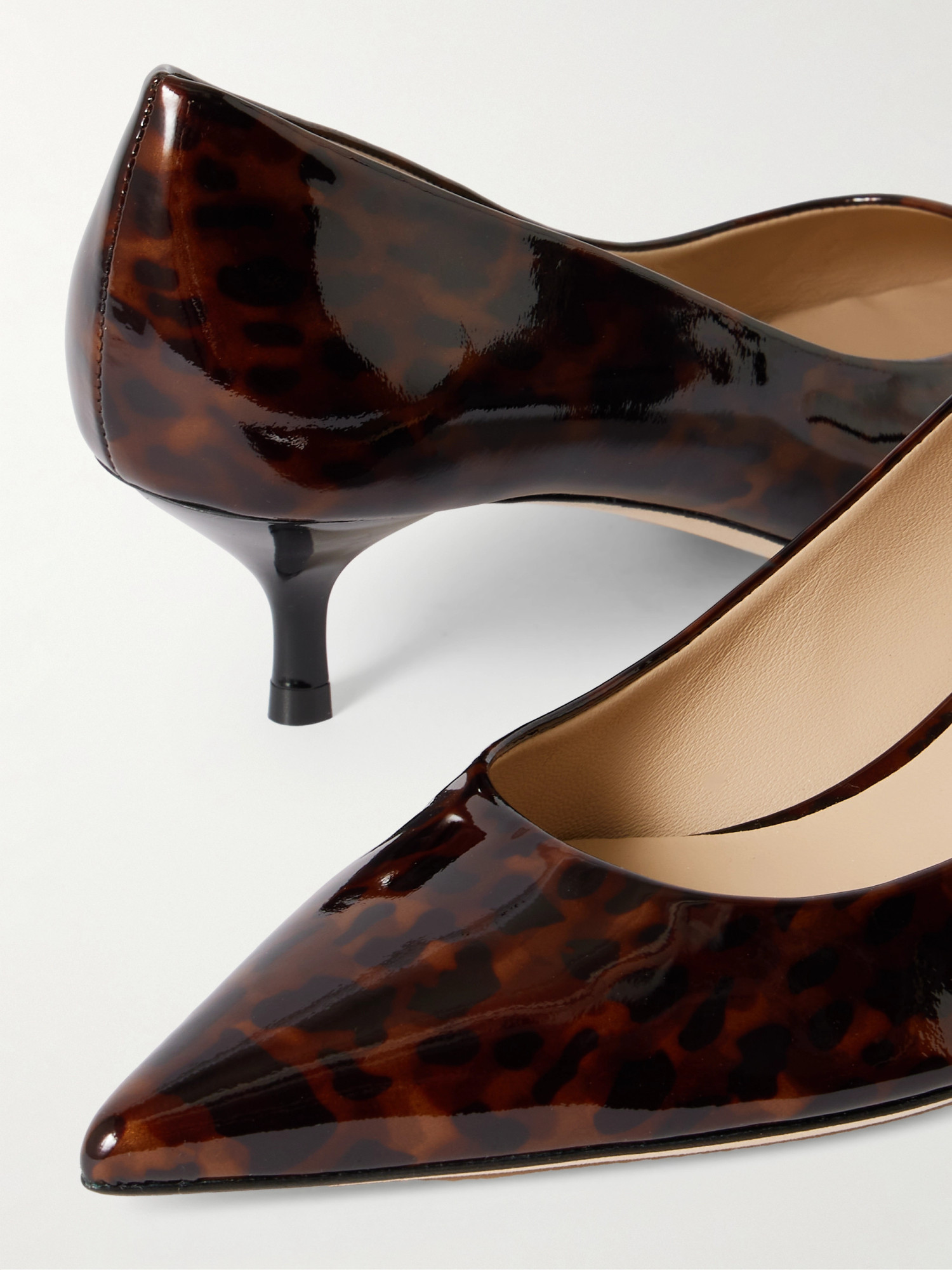 Stuart Weitzman Stuart Power Patent-leather Pumps In Black